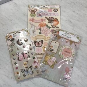 BoBunny Garden Grove Stickers, Chipboard and Brads